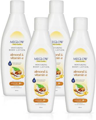 meglow Pro-Care Body Lotion with Almond & Vitamin E for 48 hour Hydration | Non-Greasy