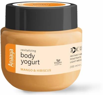anaaya Body Yogurt | Mango & Hibiscus | Moisturising gel | Instant Absorb & Non Sticky