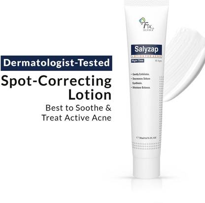 Fixderma Salyzap Night Time Lotion For Acne Scars & Pimples, Suitable for Acne Prone Skin