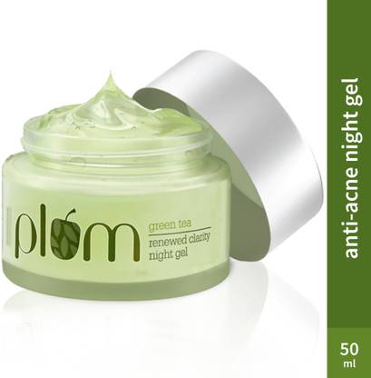 Plum Green Tea Night Gel Cream with Glyclic Acid | Anti-aging Oil-free Moisturizer