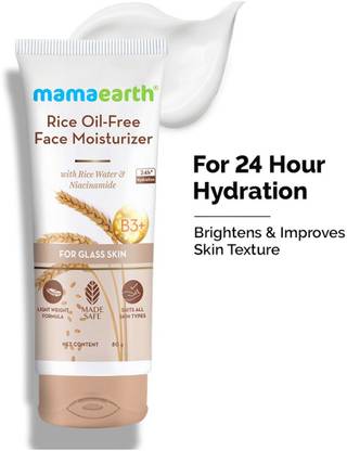 Mamaearth Rice Oil-Free Face Moisturizer, for Oily Skin, With Rice Water & Niacinamide