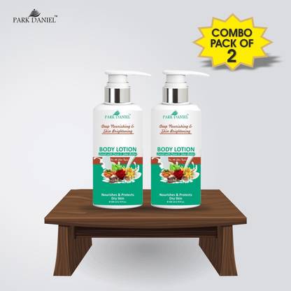 PARK DANIEL Body Lotion Enrich with Cocoa & Shea Butter For Deep Nourishing & Skin Brightening Combo pack of 2 bottles of 200 ml(400 ml)