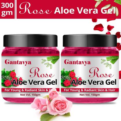 Gantavya Rose & Aloe Vera Face Gel Glow Up Gel Moisturizes Skin ,Moisturizes Skin Gel