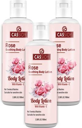 Cassidy All Day ROSE Body Lotion for Women & Men,100% Natural,72h Moisturisation