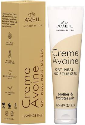 Aveil Creme Avoine Skin Moisturiser 125 ML | Enriched with Colloidal Oatmeal | Hydrating & Soothing | Long Lasting Moisturisation | Dermatologically Tested
