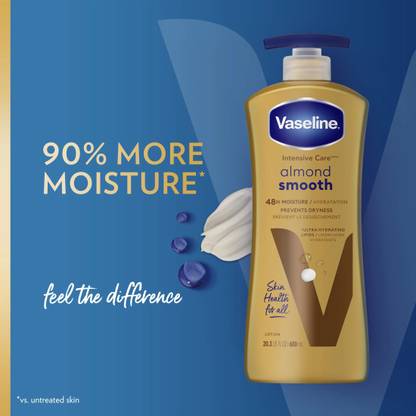 Vaseline Almond Smooth 48H Moisture / Hydration Prevents Dryness Body Lotion Imported