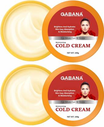 GABANA Cold Cream for Long Lasting Hydration Improve Skin Texture Packof 2 of 100 Grams
