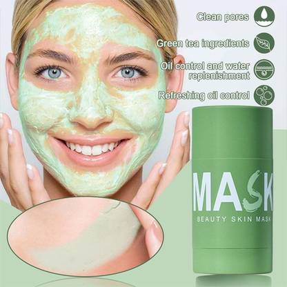 tanvi27 Deep Cleanse Mask, Poreless Green Tea Mask Stick Blackhead Remover
