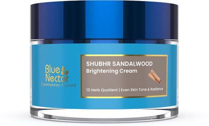 Blue Nectar Brightening Sandalwood Face Cream, Hydrating Face Moisturizer Cream for Women