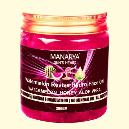 Manarya Skin Illuminating Gel With Watermelon & Aloe Vera Overnight Gel For Face & Neck