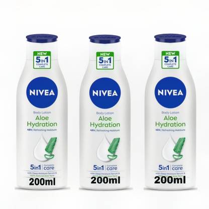 NIVEA Aloe Hydration body lotion pack of 3