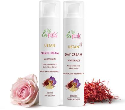 La Pink Ubtan White Haldi Day & Night Combo with 100% Microplastic Free Formula