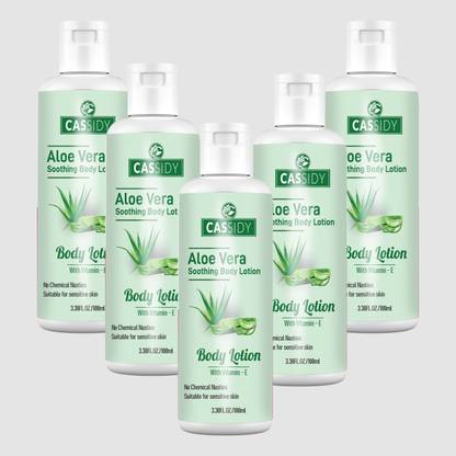Cassidy All Day Aloe Vera Body Lotion for Women & Men, 100% Natural, 72h Moisturisation