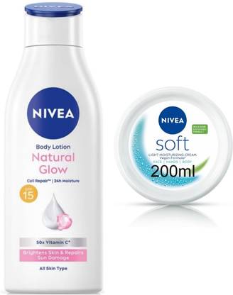 NIVEA NG Cell Repair 200ml & Soft Cream 200ml set of 2