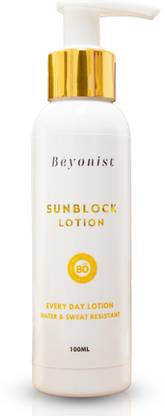 Beyonist Sunblock Lotion (SPF 80) Cream for All Skin UVA & UVB Rays Protection Skin