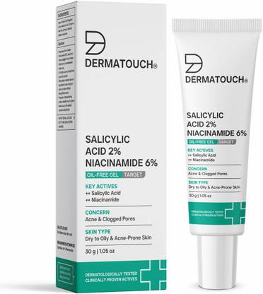Dermatouch Salicylic Acid 2% Niacinamide 6% Anti-Acne Oil-Free Gel For Acne & Oil Balancing