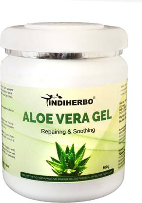 IndiHerbo PURE Aloe Vera Gel 400gm – Hydrating & Nourishing Gel for All Skin Types