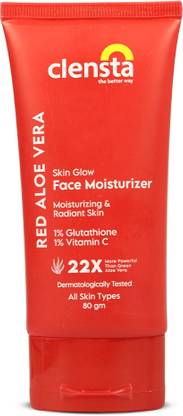 Clensta Red Aloe Vera Skin Glow Face Moisturizer With Vitamin C For Brightening