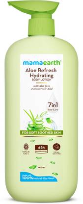 Mamaearth Aloe Refresh Hydrating Body Lotion with Aloe Vera & HA for Soft Soothed Skin