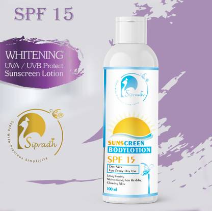Sipradh Sunscreen Moisturising Body Lotion - SPF 15 PA