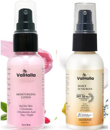 Valhalla Moisturizer & Sunscreen Lotion Combo – Hydrating SPF Protection for Healthy Skin
