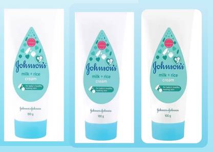 JOHNSON'S Milk and Rice Cream 100+100+100 ( pack of 3)