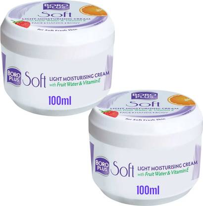 BOROPLUS BORO PLUS SOFT LIGHT MOISTURIZING CREAM FOR SMOOTHING & NOURISH SKIN - 100ml x 2