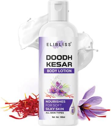ELIBLISS Doodh Kesar Body Lotion for Light Hydration - Normal to Oily Skin