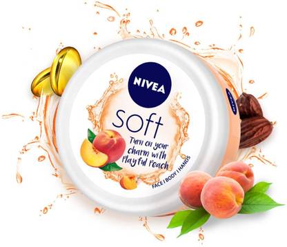 NIVEA Soft Light Moisturizer | Day Cream | Playful Peach with Vitamin E & Jojoba Oil