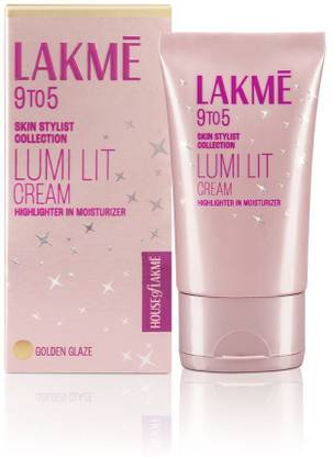 Lakmé Lumi Lit Cream- Moisturizer + Highlighter| Niacinamide & Hyaluronic Acid - Gold