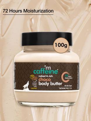 mCaffeine Choco & Shea Body Butter Lotion, 72Hrs Moisturisation, Reduces Stretch Mark