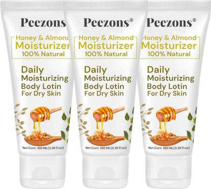 Peezons Honey & Almonds Advanced Nourishing Body Lotion |Summer Body Lotion For Dry Skin