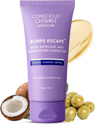 Conscious Chemist Exfoliating Body Cream | AHA, BHA & Urea | For Pigmentation & Strawberry Skin