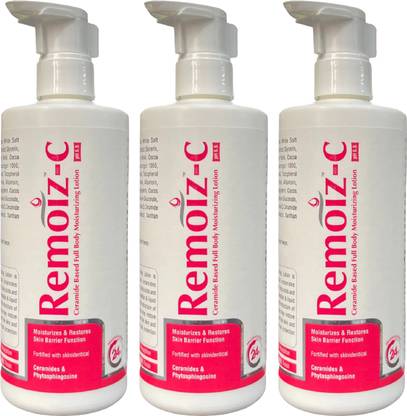 REMOIZ C Ceramide Based Full Body Moisturizing Lotion (Pack of 3 x 250ml)