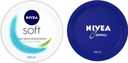 NIVEA Soft Moisturising Cream 200 ML & Creme 200 ML