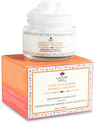 Nature Spell Vitamin C Glow Up Face Moisturiser for Women & Men - Made in the UK