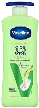 Vaseline Aloe Fresh Body Lotion,24 HR Long Lasting Moisturisation with AloeVera & Menthol