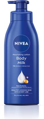 NIVEA Body Milk, Moisturizer Lotion, with Deep Moisture Serum, Almond Oil & Vitamin E