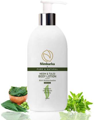 NIMBARKA Neem & Tulsi Body Lotion Rich Moisture, Silky Smooth, Glowing Skin, Paraben-Free