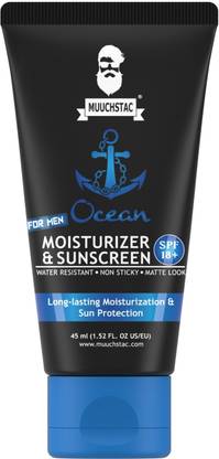 MUUCHSTAC Men’s Ocean Moisturizer & Sunscreen Matte Look Cream with Turmeric & Aloe Vera
