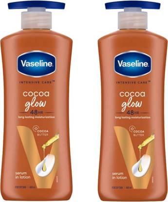 Vaseline Intensive care Cocoa Glow lotion 400 ml (pack Of 2)