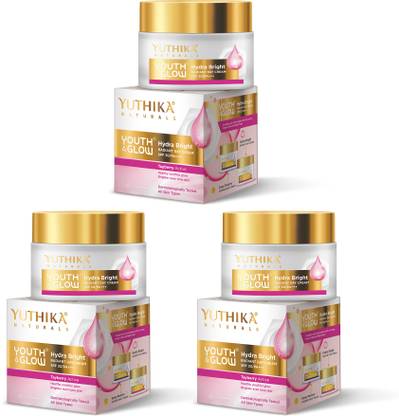Yutika Youth & Glow Day Cream For Women SPF30 PA+++ Reduce Dark Spot,Wrinkle (Pack 3)