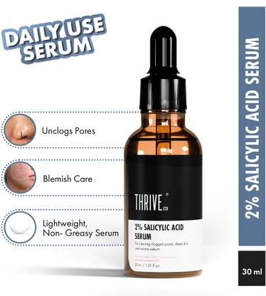 ThriveCo 2% Salicylic Acid Serum for Acne Control, Clogged Pores, Dead Skin, Excess Sebum (30 ml) deal from flipkart