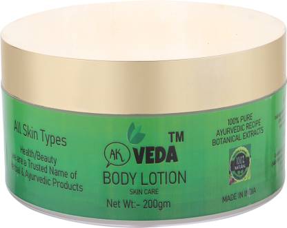 AK Veda Deep Nourish Body Lotion , 100% Natural, 72h Moisturisation