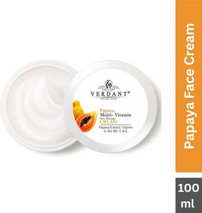 Verdant Natural Care Whitening & Brightening Papaya Face Cream | Anti-Tan Face Cream | De-Tan Cream