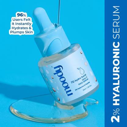 MOODY 7D Hydro Burst Dew It Face Serum, 2% Hyaluronic & Peptides