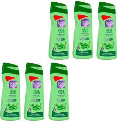 BOROPLUS BORO PLUS ALOE NEEM BODY LOTION FOR NOURISH & SMOOTH BRITE SKIN - 100ml x 6