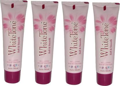 व्हाइट टोने Face Cream, Sun Protection Soft & Smooth, 25g pack of 4