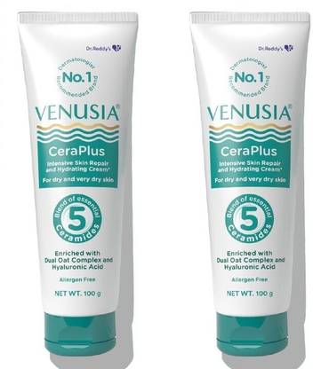 venusia Ceraplus Cream for Dry Skin - 5 Essential for moisturization,100g x Pack of 2