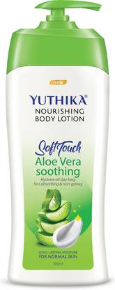 Yuthika Aloe Vera Soft Touch Body Lotion For Women & Men, Lightweight, Non-Greasy